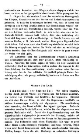 Wärme der Luft.