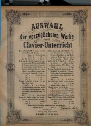 Exercices préparatoires : servant à acquérir une indépendance et égalité des doigts possibles , de l'op. 16