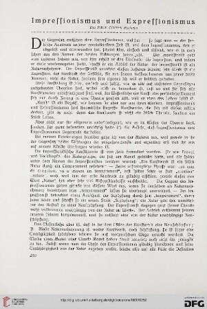 12.1920: Impressionismus und Expressionismus