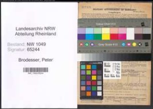 Entnazifizierung Peter Brodesser , geb. 22.09.1889 (Schneider)
