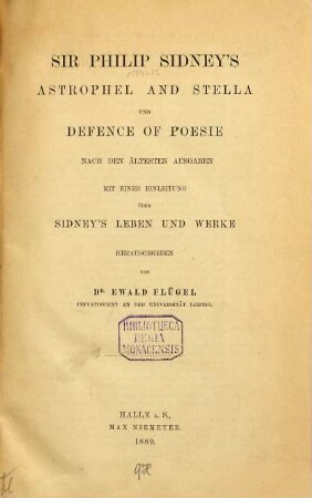 Sir Philip Sidney's Astrophel and Stella