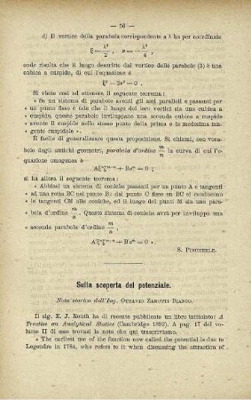 Sulla scoperta del potenziale.