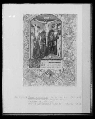 Blatt aus einem Stundenbuch, Kreuzigung Christi