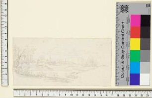 Bayerische Flusslandschaft mit Städtchen