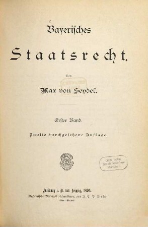 Bayerisches Staatsrecht, 1