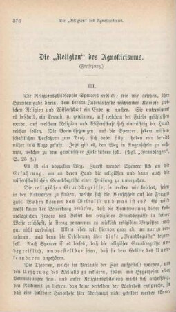 376-392 Die "Religion" des Agnosticismus : Fortsetzung