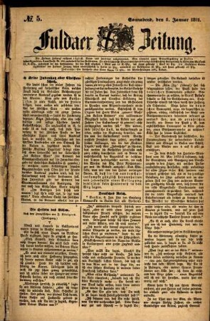 Ausgabe vom Samstag, den 08. Januar 1881.