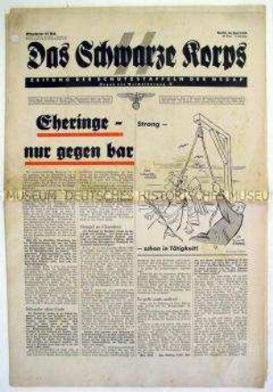 Wochenzeitung der SS "Das Schwarze Korps" u.a. zur NS-Rassen- und Familienpolitik