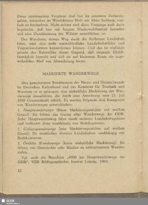 Markierte Wanderwege