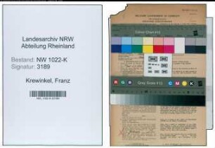 Entnazifizierung Franz Krewinkel , geb. 22.06.1897 (Wachtmeister)