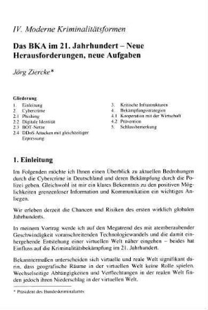 309-325, Das BKA im 21. Jahrhundert - Neue Herausforderungen, neue Aufgabe