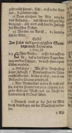 Am sechs und zwantzigsten Sonntage nach Trinitatis