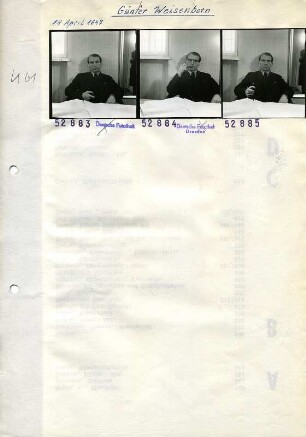 Portraitserie Günther Weisenborn