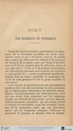 Livre II: Les éléments de puissance