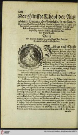 Der Fünffte Theyl der Außerlesenen Chronica