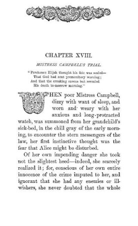 Chapter XVIII. Mistress Campbell's Trial.