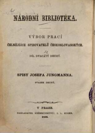 Spisy Josefa Jungmanna, 2 = 22