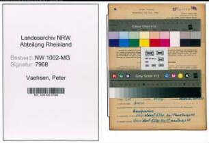 Entnazifizierung Peter Vaehsen , geb. 06.06.1908 (Angestellter)