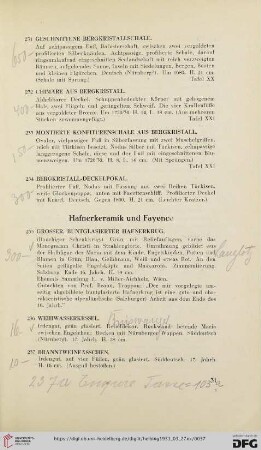 Hafnerkeramik und Fayence (Nr. 235-243)