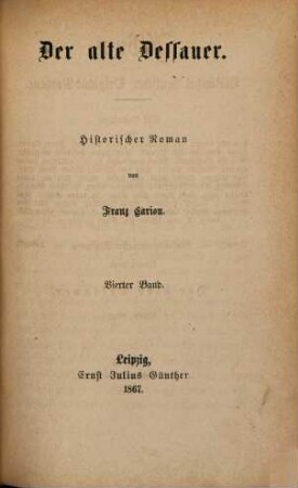 Der alte Dessauer : historischer Roman, 4
