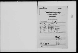 Künstle, Franz Xaver Dr.; Landgerichtsrat; geb. 8.10.1879 in Schutterwald