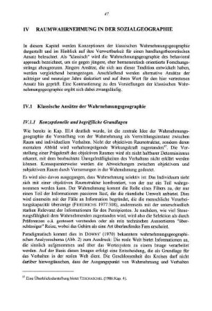 IV Raumwahrnehmung in der Sozialgeographie