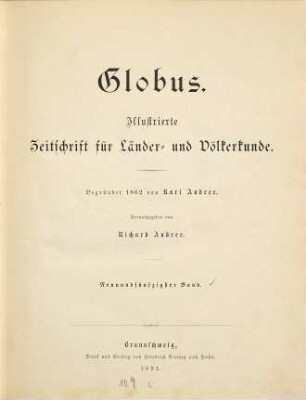 Globus : illustrierte Zeitschrift für Länder- und Völkerkunde, 59. 1891