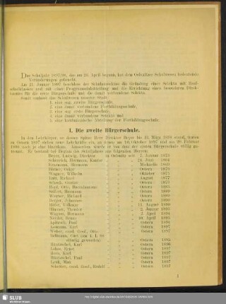 I. Die zweite Bürgerschule