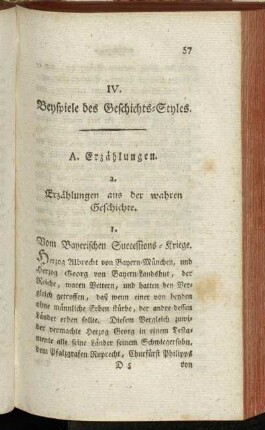 1. Vom Bayerischen Successions-Kriege.