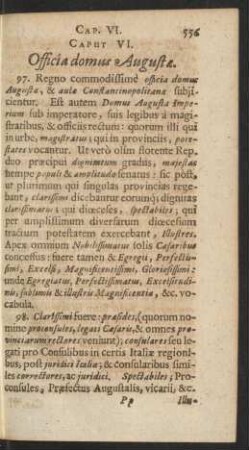Caput VI. Officia domus Augustae