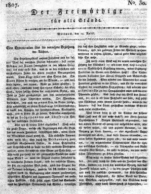 No. 30, Mittwoch, den 15. April 1807