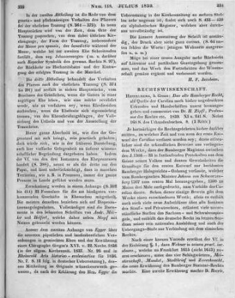 Das alte Bamberger Recht als Quelle der Carolina. Nach bisher ungedruckten Urkunden und Handschriften zuerst herausgegeben und commentirt von H. Zoepfl. Heidelberg: Groos 1839