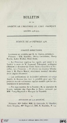 Séance du 1er février 1918