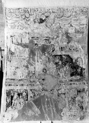 Freskenfragment an einer Bogenlaibung