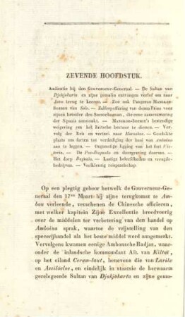 Zevende hoofdstuk. Audientie bij den gouverneur-generaal ...