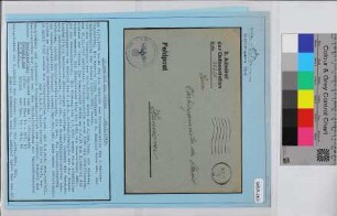 Dienstbrief, Schiffsname/Landeinheit: 2. Admiral der Ostsee, Feldpostnr. 39200; Frankatur, Mi.-Nr.: [Keine]; Poststempel: Masch.-Stpl: gg 24.2.42-16; Nebenstempel: 2. Admiral der Ostseestation