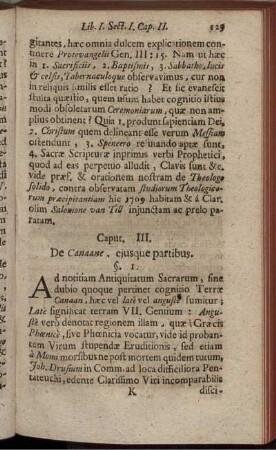 Caput III. De Canaane, eiusque partibus