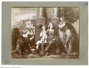 Heilige Familie mit der heiligen Katharina von Alexandrien