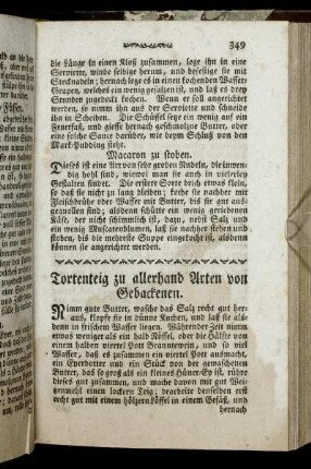 Tortenteig zu allerhand Arten von Gebackenen.