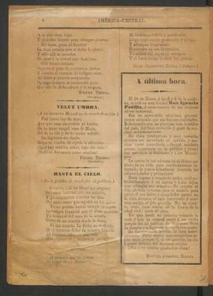 A última hora.