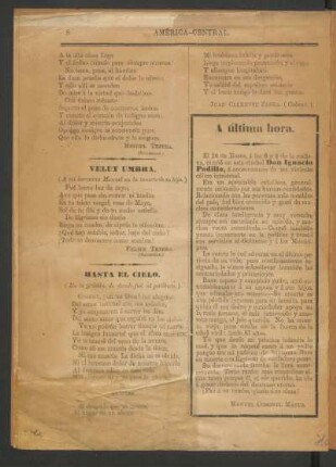 A última hora.
