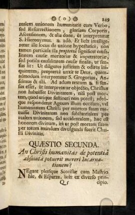 249-258, Quaestio Secunda