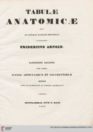 Band 4,2: Tabulae anatomicae: quas ad naturam accurate descriptas in lucem edidit: Icones articulorum et ligamentorum : Septem tabulae elaboratae et totidem adumbratae