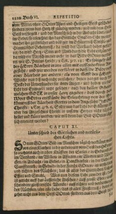 Caput XI. - Caput XVI, XVII. und XVIII.