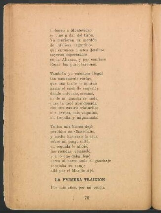 La primera traición