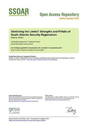 Stretching the Limits? Strengths and Pitfalls of South Atlantic Security Regionalism