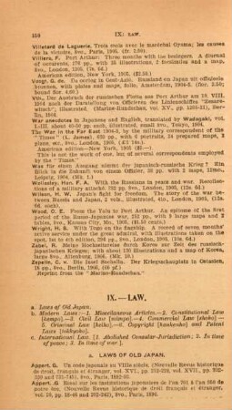 IX. Law