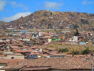 Stadtübersicht von Cusco : Stadtübersicht von Cusco, aufgenommen am 28. August 2011