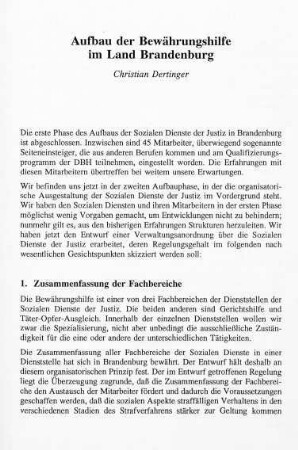 209-214, Aufbau der Bewährungshilfe im Land Brandenburg