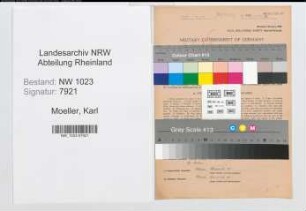 Entnazifizierung Karl Moeller , geb. 12.08.1892 (Lebensmittelhaendler)